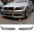 Передняя накладка Flap DPT (для E90 Base 2005-2008, Черный Глянец, 2 шт) фото 1