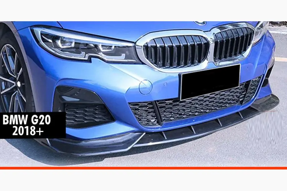 BMW 3 серия G20/G21 2018- гг. Передний сплиттер DPT V-1 (Для M Technic, Черный Глянец)