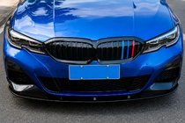 BMW 3 серия G20/G21 2018- гг. Передний лип-спойлер DPT V-2 (Для M Technic, Черный Глянец) фото 2