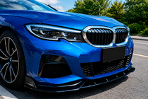 BMW 3 серия G20/G21 2018- гг. Передний лип-спойлер DPT V-2 (Для M Technic, Черный Глянец) фото 1