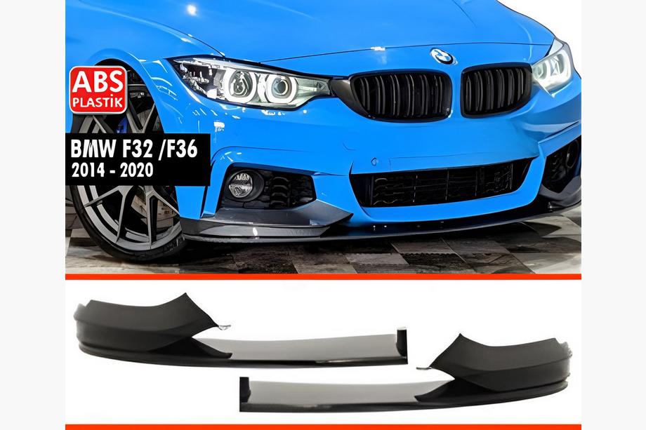 BMW 4 серия F32/F33/F36 2012-2020 гг. Передний лип-спойлер DPT V-4 (для M Technic, Черный Глянец) Image