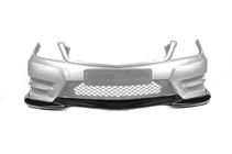 Mercedes C-class W204 2007-2015 гг. Передняя Губа Бампера DPT V2 (2011-2015, Черный Глянец) фото 2