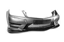 Mercedes C-class W204 2007-2015 гг. Передняя Губа Бампера DPT V2 (2011-2015, Черный Глянец) фото 11