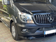 Mercedes Sprinter W906 2006–2018 гг. Передний лип-спойлер DPT (Черный Глянец) фото 11
