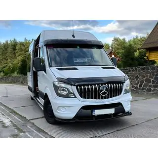 Передний лип-спойлер DPT (Черный Глянец) Mercedes Sprinter W906 2006–2018 гг. фото 3