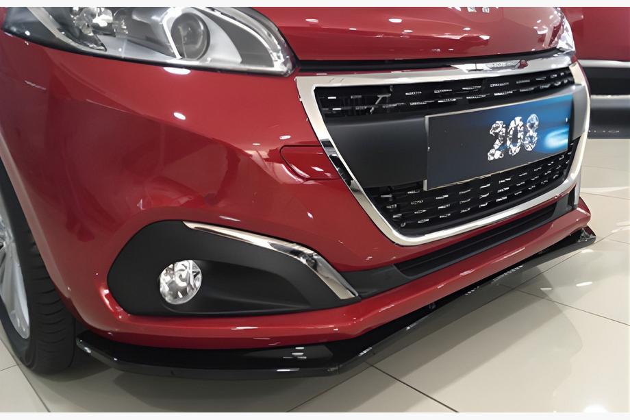 Peugeot 208 2012-2019 гг. Передний лип-спойлер DPT (Черный Глянец) Image