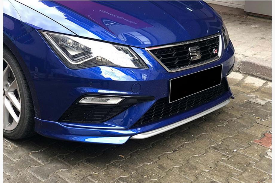Seat Leon 2013-2020 гг. Передний лип DPT V-1 (2017-2020, Черный Глянец) Фото 1