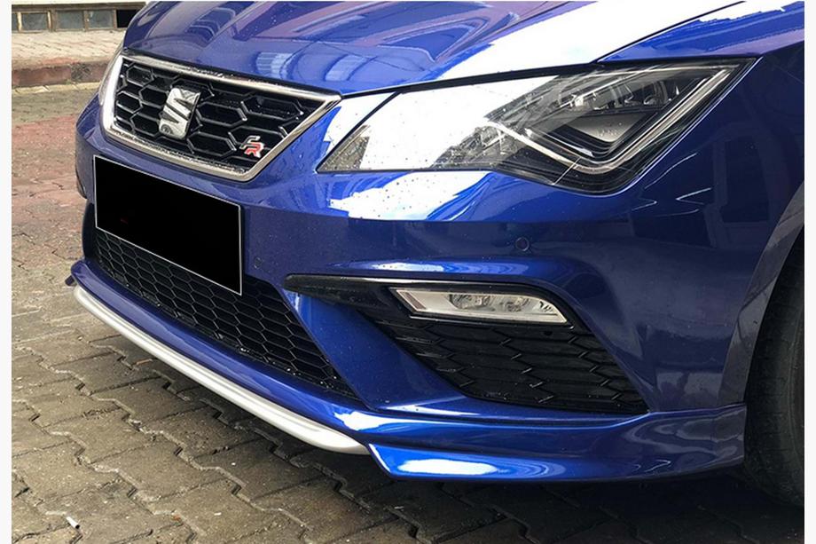 Seat Leon 2013-2020 гг. Передний лип DPT V-1 (2017-2020, Черный Глянец) Фото 3