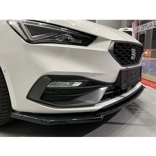 Seat Leon 2020- гг. Передняя Lip накладка DPT V-2 (черный глянец)