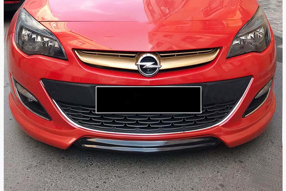 Opel Astra J 2009-2015 гг. Передний лип DPT V-1 (Черный Глянец) Image