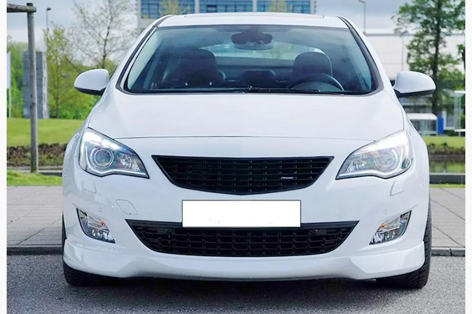 Opel Astra J 2009-2015 гг. Передний спойлер-лапа DPT V-4 (Грунт под покраску)