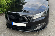 Skoda Superb 2015-2024 гг. Передний лип-спойлер DPT V-2 (2015-2020, Черный Глянец) фото 14