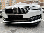 Skoda Superb 2015-2024 гг. Передний лип-спойлер DPT V-2 (2015-2020, Черный Глянец) фото 8