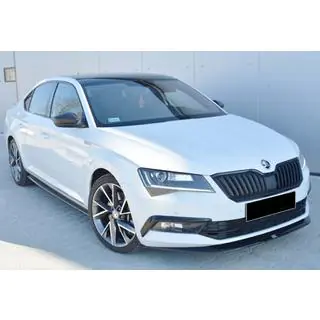 Передний лип на бампер DPT V-4 (2015-2020, Черный Глянец) фото 1