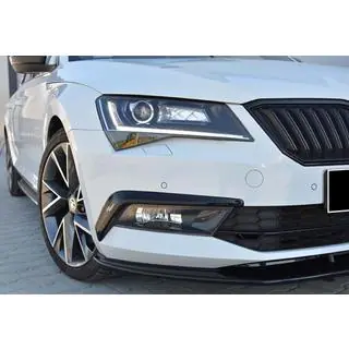 Передний лип на бампер DPT V-4 (2015-2020, Черный Глянец) фото 2