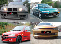 Универсальная передняя губа DPT V-7 (ABS, черный глянец) фото 1