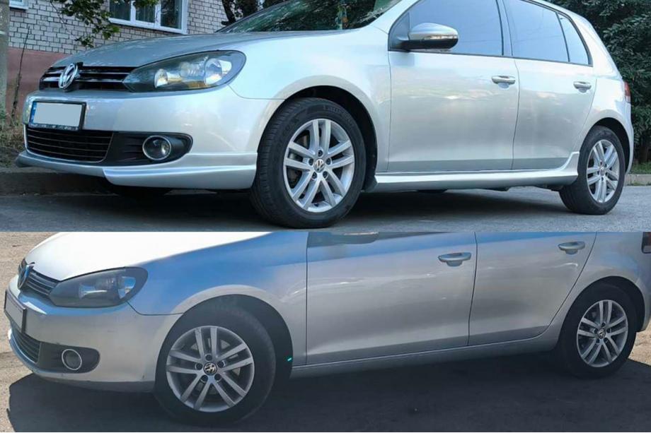 Volkswagen Golf 6 2008-2014 гг. Передний лип DPT V-2 (под покраску) Фото 16
