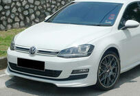 Volkswagen Golf 7/E-Golf 2012-2020 гг. Передний лип DPT V-5 (для штатного бампера, 2012-2017, черный глянец) фото 1