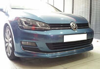 Передний лип DPT V-2 (для штатного бампера, 2012-2017, черный глянец) фото 1