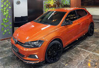 Volkswagen Polo 2017- гг. Передний лип DPT V-1 (Черный Глянец) фото 1