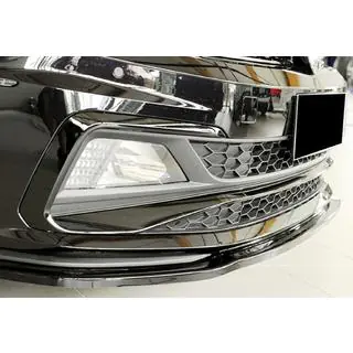 Передний сплиттер DPT V-1 (для GTI, Черный Глянец) фото 3