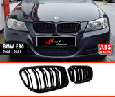 BMW 3 серия E90/E91 2005-2011 гг. Решетки M-Look (2008-2011, Черный Глянец) фото 2