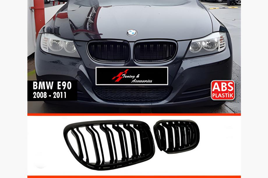 BMW 3 серия E90/E91 2005-2011 гг. Решетки M-Look (2008-2011, Черный Глянец) Фото 2