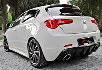 Alfa Romeo Giulietta 2010-2020 гг. Задний Диффузор DPT V-1 (Черный Глянец) фото 1