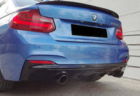BMW 2 серия F22/F23 2014-2021 гг. Задний диффузор DPT (Черный Глянец) фото 4