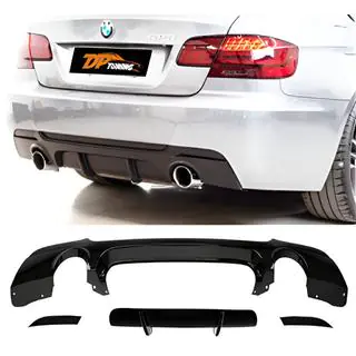 Задний диффузор DPT (для E92 M-Sport, Черный Глянец)