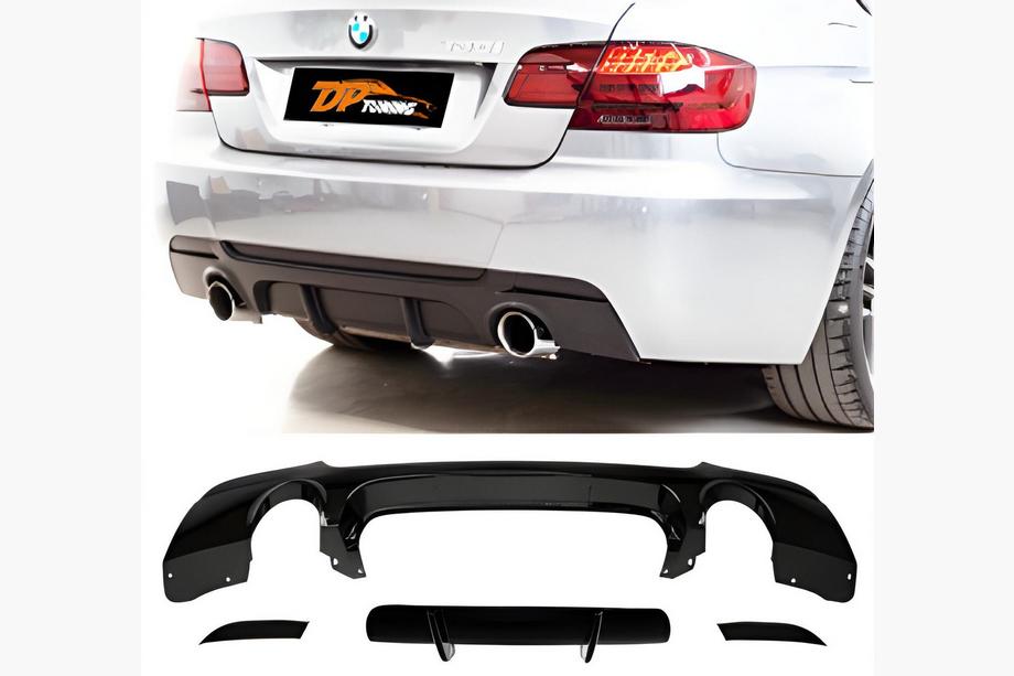 BMW 3 серия E92/E93 2006–2013 гг. Задний диффузор DPT (для E92 M-Sport, Черный Глянец) Image