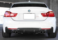 BMW 4 серия F32/F33/F36 2012-2020 гг. Задний диффузор DPT V-2 (для M-Performance, Черный Глянец) фото 1