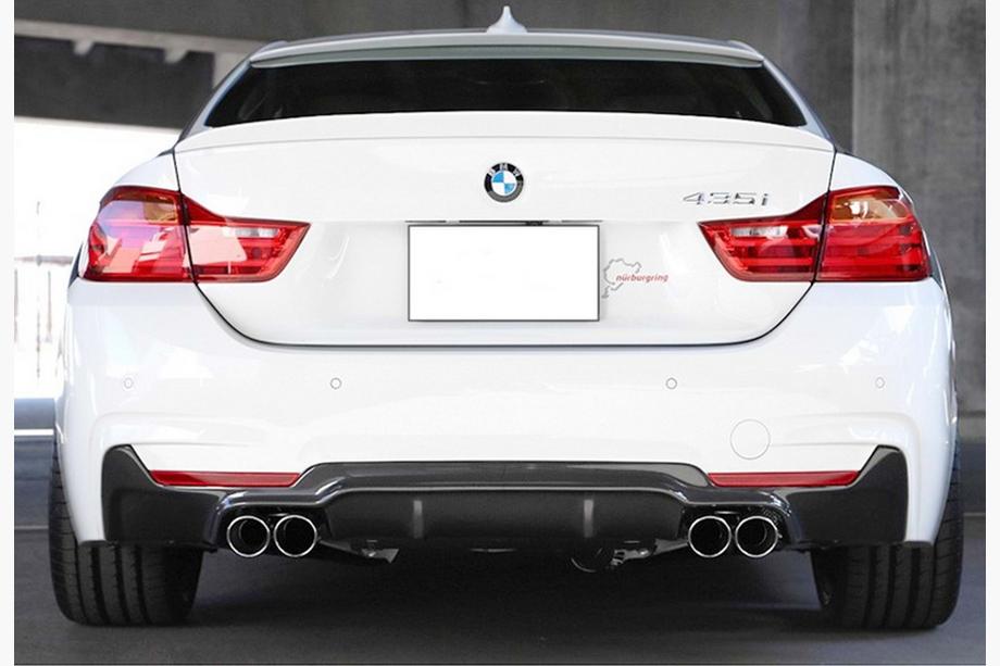 BMW 4 серия F32/F33/F36 2012-2020 гг. Задний диффузор DPT V-2 (для M-Performance, Черный Глянец) Image