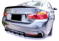 BMW 4 серия F32/F33/F36 2012-2020 гг. Задний диффузор DPT V-3 (для M-Performans, Coupe, Черный Глянец) фото 1