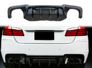 BMW 5 серия F10/F11 2010–2016 гг. Задний диффузор CS-Style DPT (для M5, Черный Глянец, Вакуумное Формование) фото 4