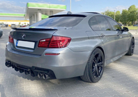 BMW 5 серия F10/F11 2010–2016 гг. Задний диффузор CS-Style DPT (для M5, Черный Глянец, Вакуумное Формование) фото 3