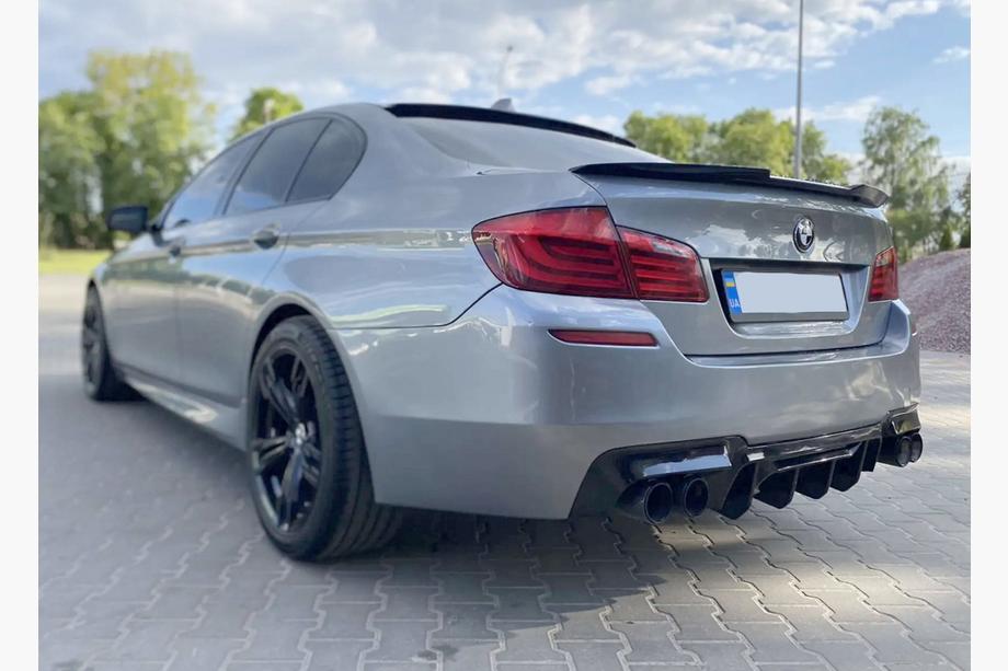 BMW 5 серия F10/F11 2010–2016 гг. Задний диффузор CS-Style DPT (для M5, Черный Глянец, Вакуумное Формование) Image