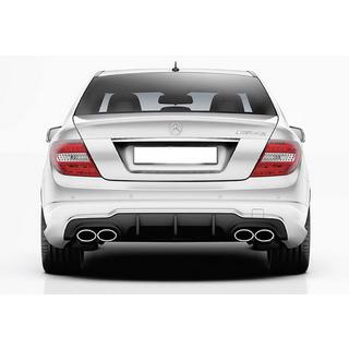 Задний диффузор DPT (2011-2014, для AMG SD, Черный Глянец) фото 3