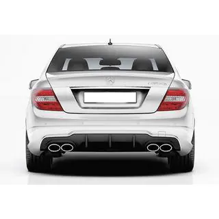 Задний диффузор DPT (2011-2014, для AMG SD, Черный Глянец) фото 3