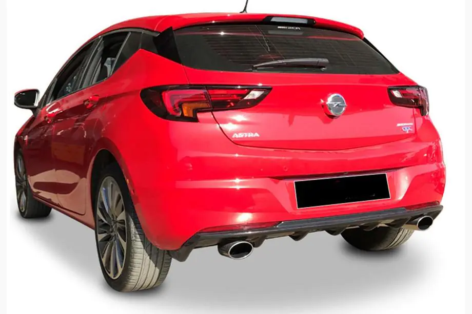 Opel Astra K 2016-2021 гг. Задний диффузор DPT V-3 (HB, Черный Глянец) Фото 1