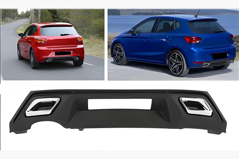 Seat Ibiza 2017- гг. Задний диффузор DPT V-2 (Черный Глянец) Фото 1