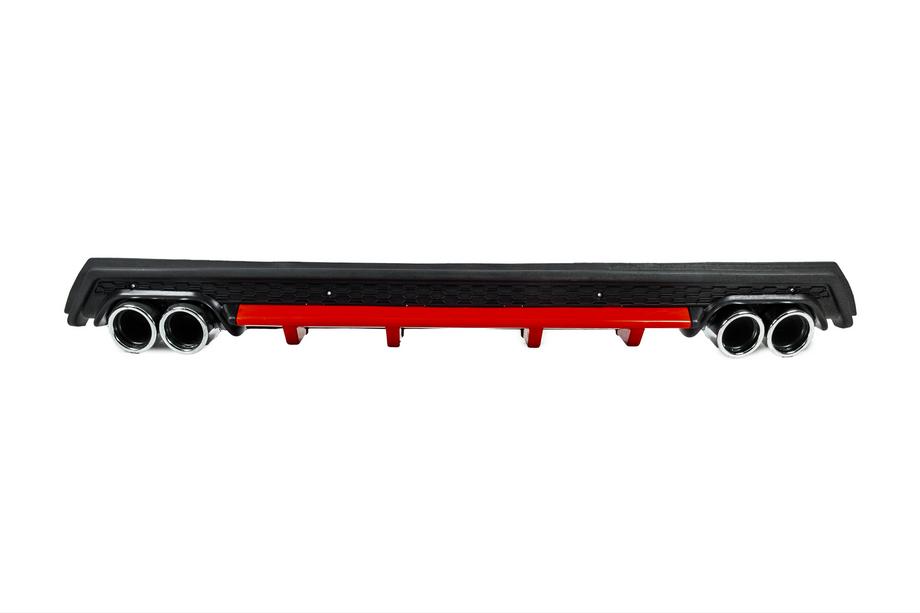 Универсальный Задний Диффузор DPT V-13 (ABS) (Красный+Черный Глянец) Image
