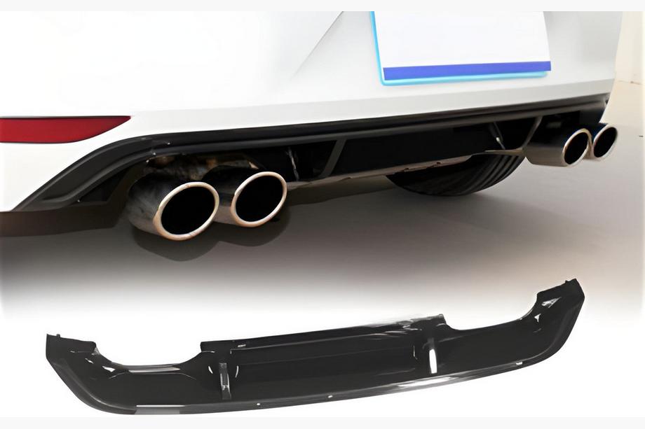 Volkswagen Golf 7/E-Golf 2012-2020 гг. Задний диффузор DPT V-5 (для R / R-Line, 2012-2017, Черный Глянец) Image