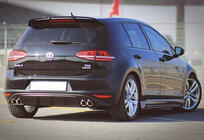 Volkswagen Golf 7/E-Golf 2012-2020 гг. Задний Диффузор DPT V-6 (2012-2017, Черный Глянец) фото 3