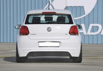 Volkswagen Polo 2010-2017 гг. Задний диффузор DPT (2010-2013, Черный Глянец) фото 3