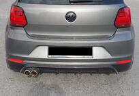 Volkswagen Polo 2010-2017 гг. Задний диффузор DPT (2014-2017, Черный Глянец) фото 3