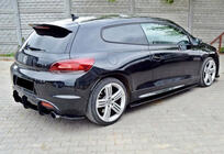 Volkswagen Scirocco 2008-2017 гг. Задний диффузор DPT V-4 (2008-2017, Черный Глянец) фото 4