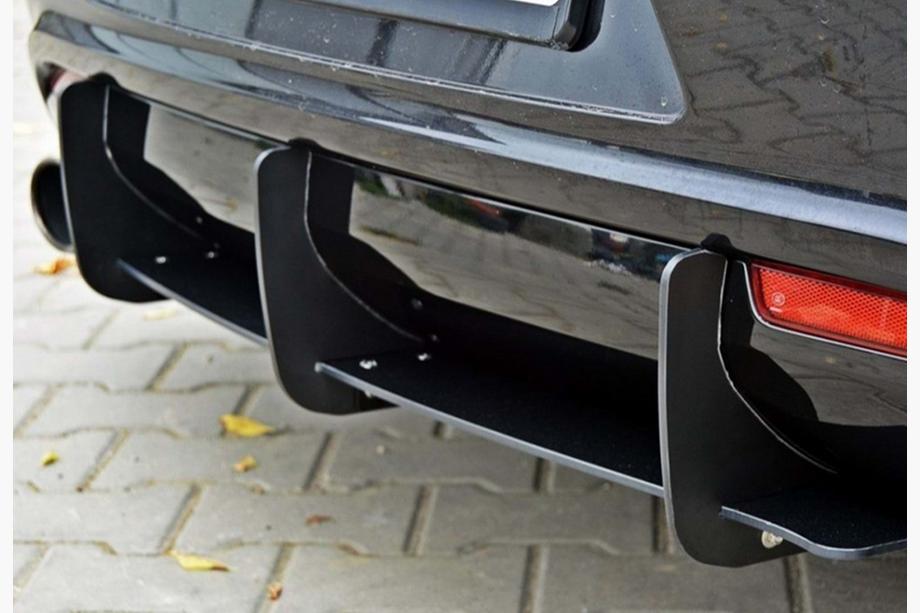 Volkswagen Scirocco 2008-2017 гг. Задний диффузор DPT V-4 (2008-2017, Черный Глянец) Фото 5