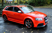 Audi A3 2003-2012 гг. Боковые Пороги DPT (2005-2008, Черный Глянец) фото 1