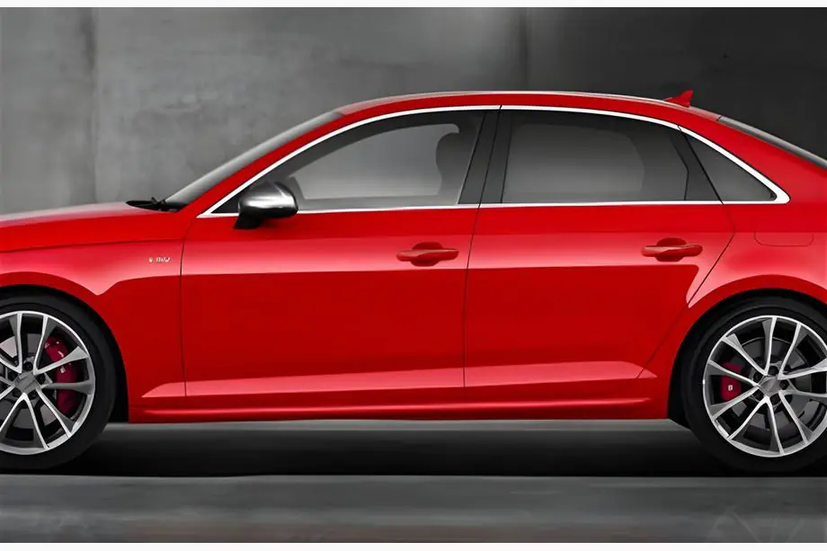 Audi A4 B8 2007-2015 гг. Боковые Пороги DPT V-2 (Черный Глянец) Фото 1